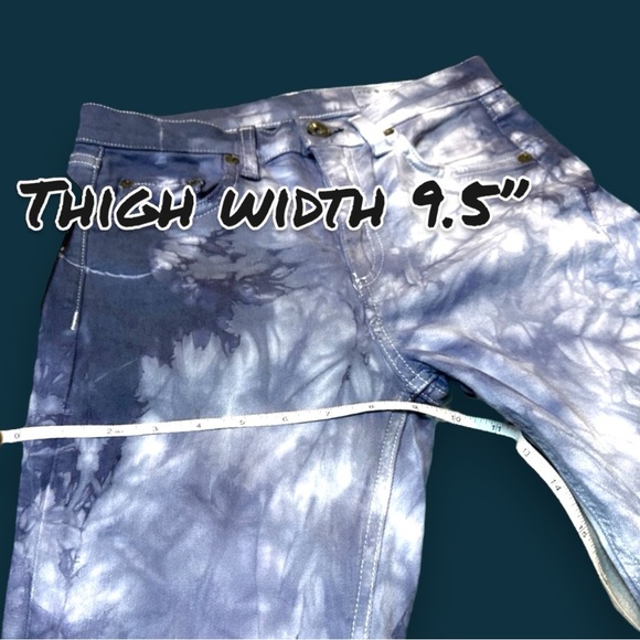 Originally NWT  Aged White 10” Classic Jeans Now Rope Dyed in Blue. Size 25 - Picture 6 of 9